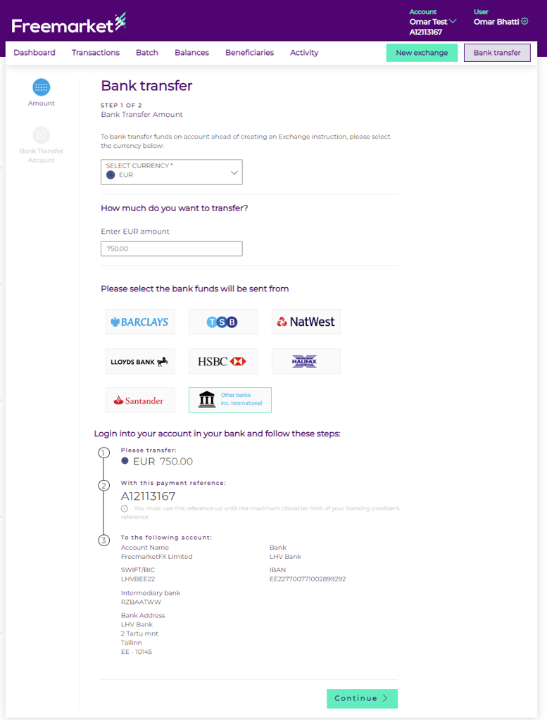 Bank Transfer Received Bank Transfer Received