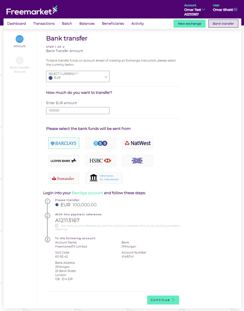 Bank Transfer Bank Transfer