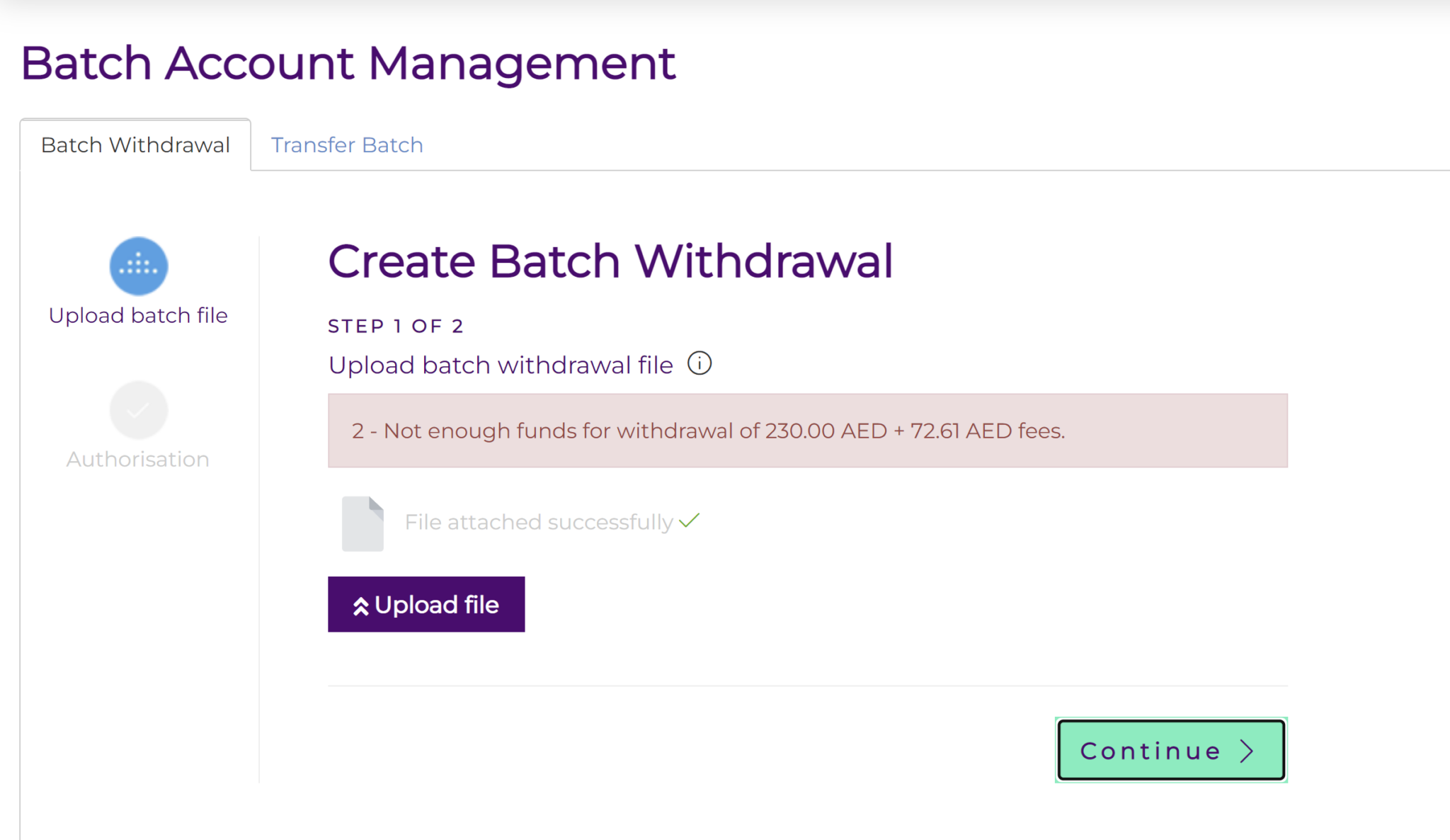 Batch Withdrawals Batch Withdrawals