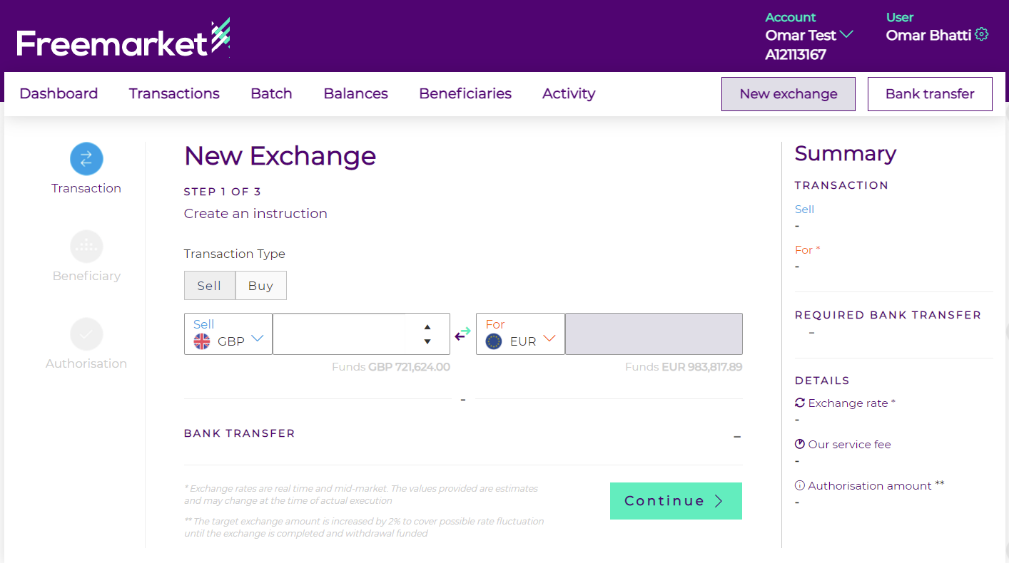Creating a new exchange instruction Creating a new exchange instruction