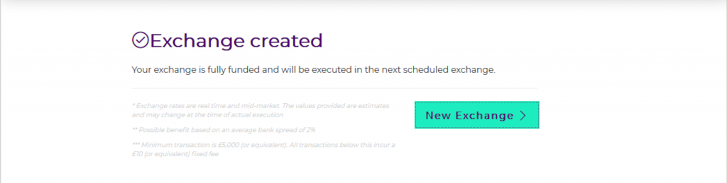 Exchange created Exchange created