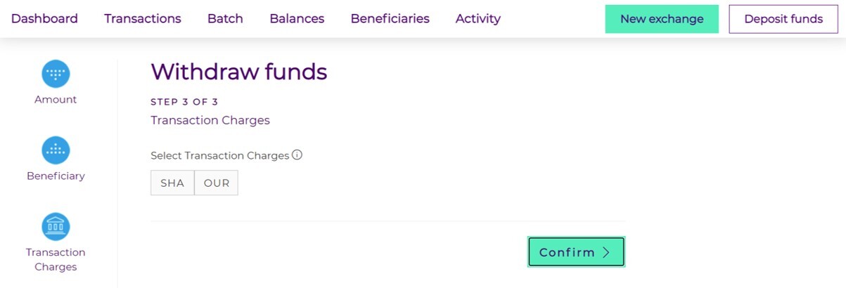 Withdrawal Transaction Charges Withdrawal Transaction Charges